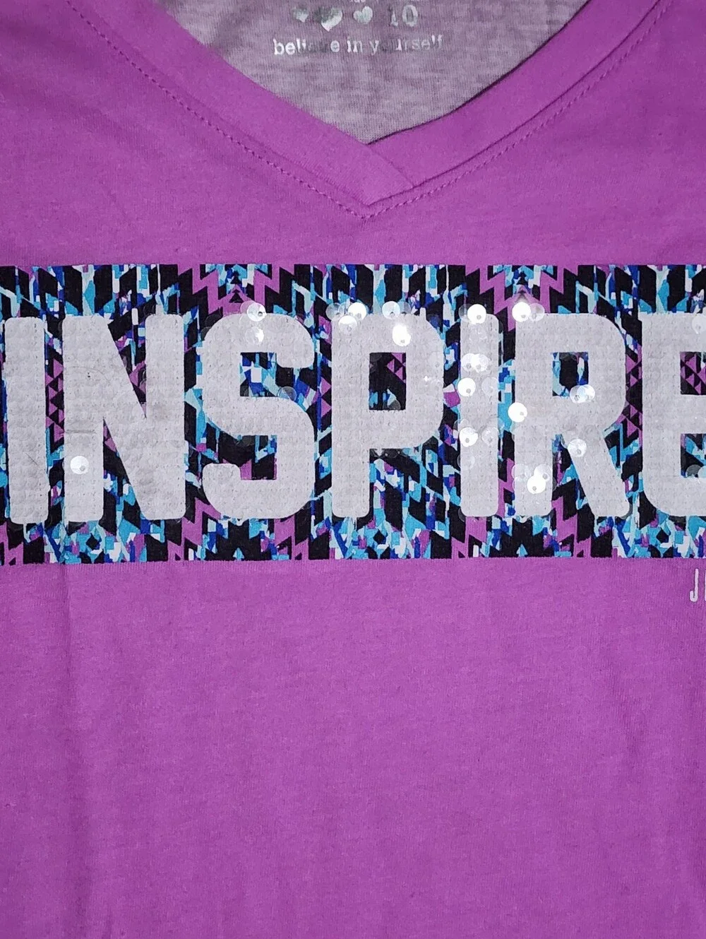 Kids Lavander Inspire Justice Tee Sz 10